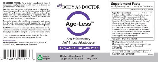Age-Less Anti-Inflammatory Label