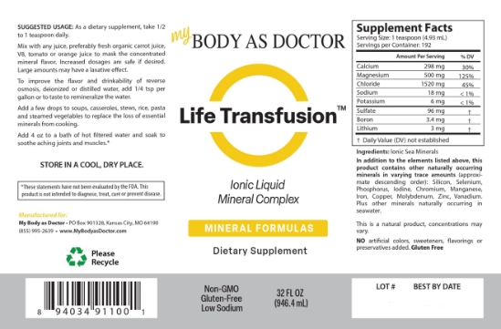 Life Transfusion Minerals - 32oz Spa Size - NT1015-32