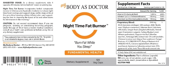 Night Time Fat Burner - NT1022
