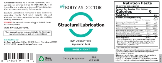Structural Lubrication Joint Support Label