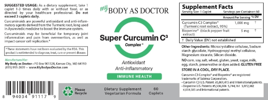 Super Curcumin C3 with Bioperine - NT1046
