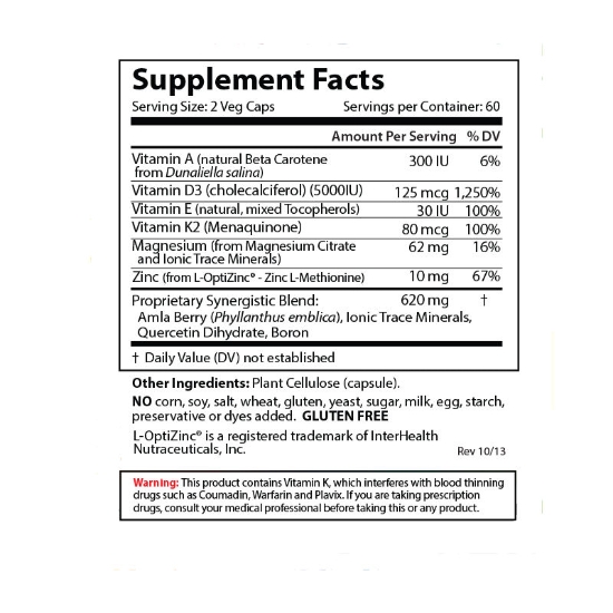 Ultra D3 - Vitamin D + K Supplement Facts