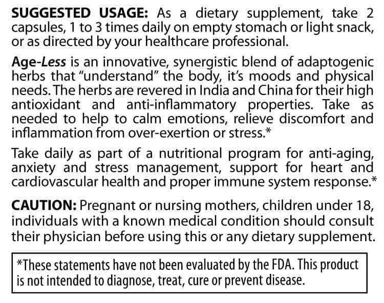 Ageless Anti-Inflammatory Suggested Usage