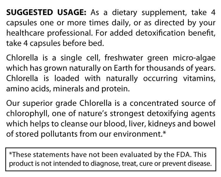 Chlorella Superfood Use