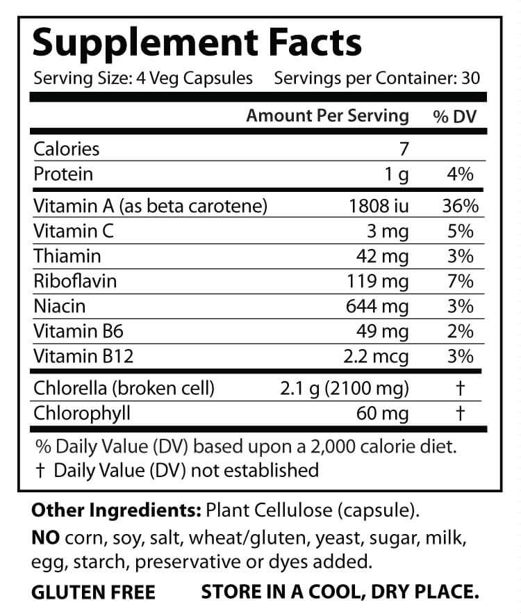 Chlorella Superfood Bottle