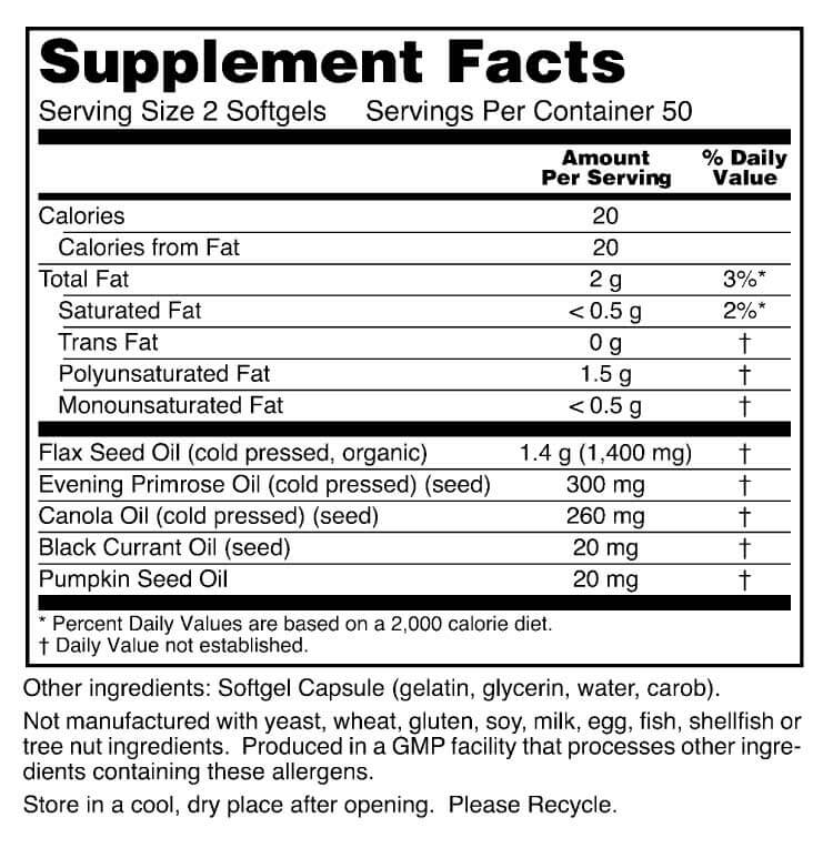 Omega 3-6-9 EFA Bottle
