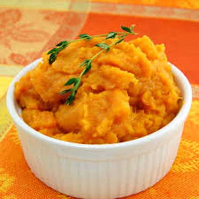 Garlicky Mashed Sweet Potatoes
